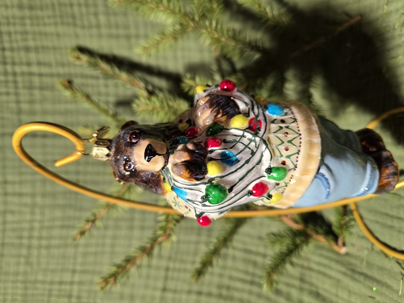 мишка с гирляндой